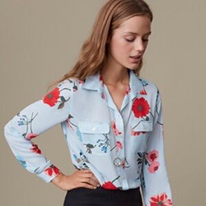 NWT - LOFT Button Front Floral Blouse